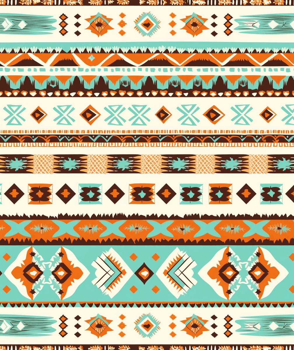 Boho Festival original repeating artwork