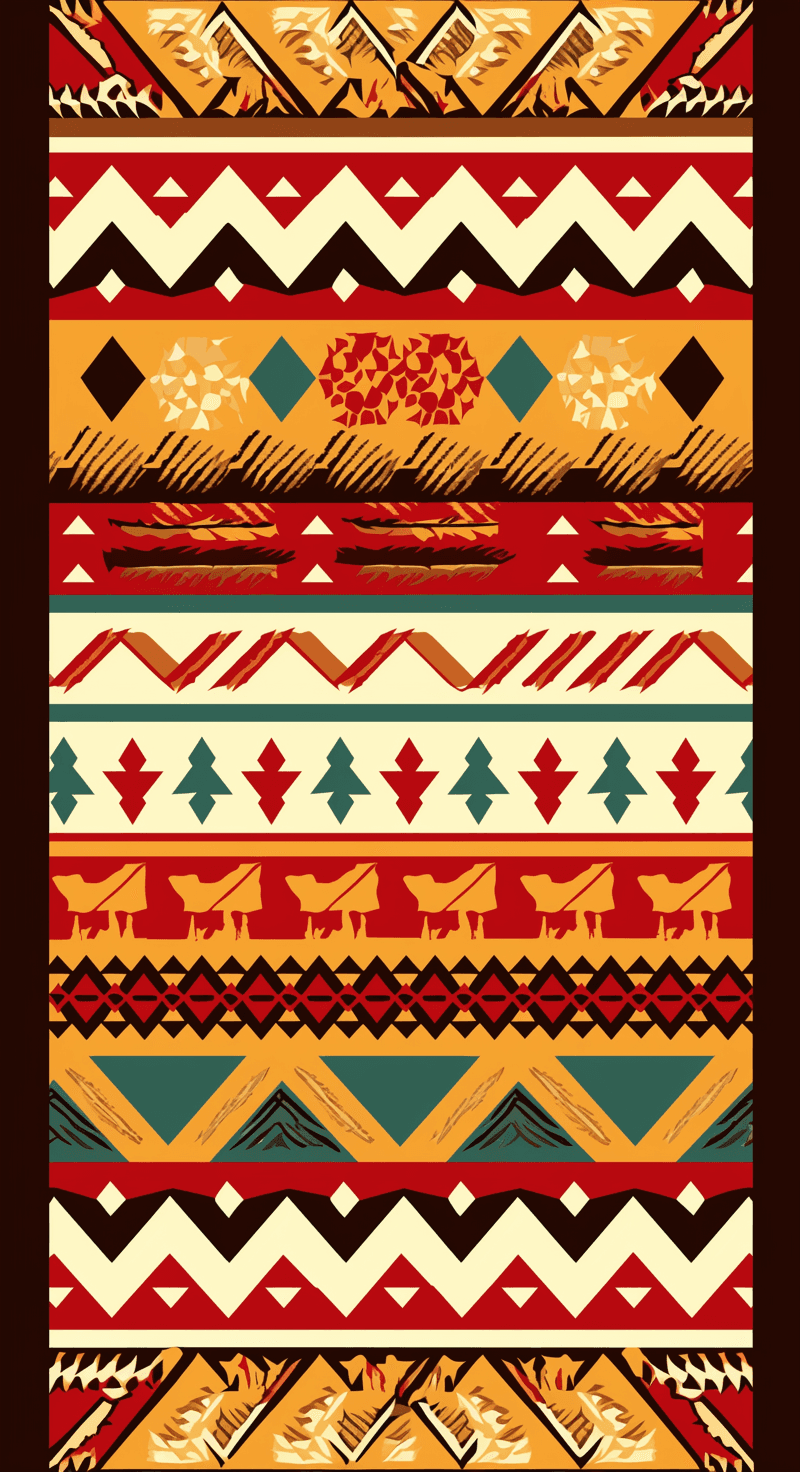 Boho Squad original repeating artwork