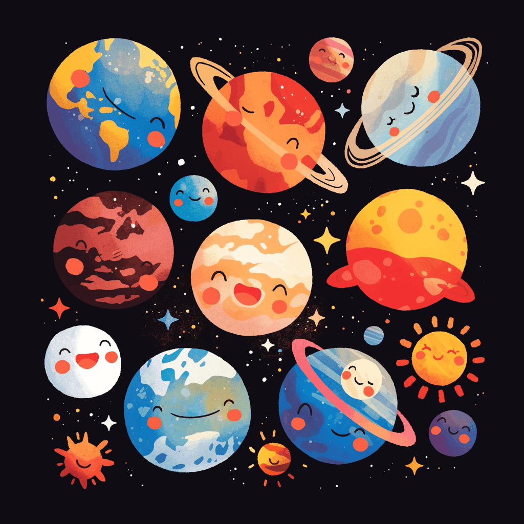 Planet Sunrise original repeating artwork