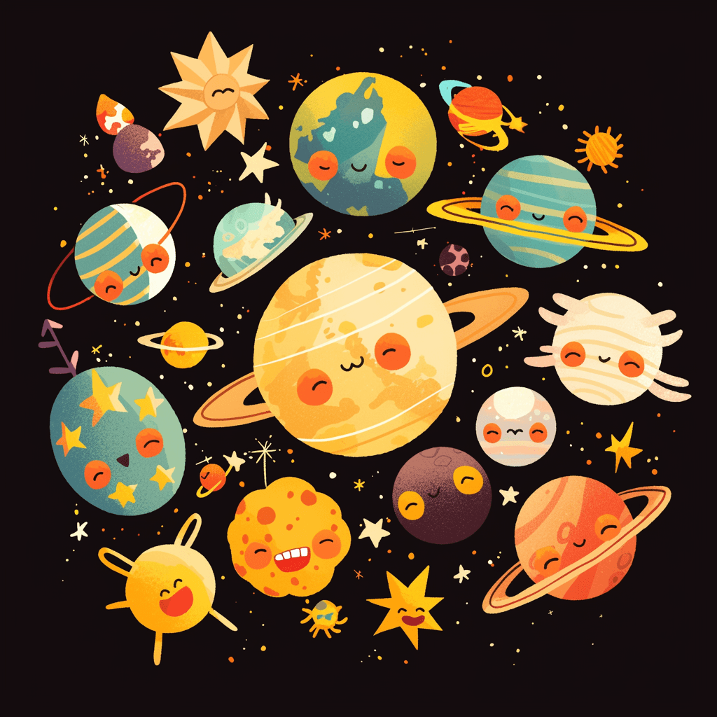 Planet Bright original repeating artwork