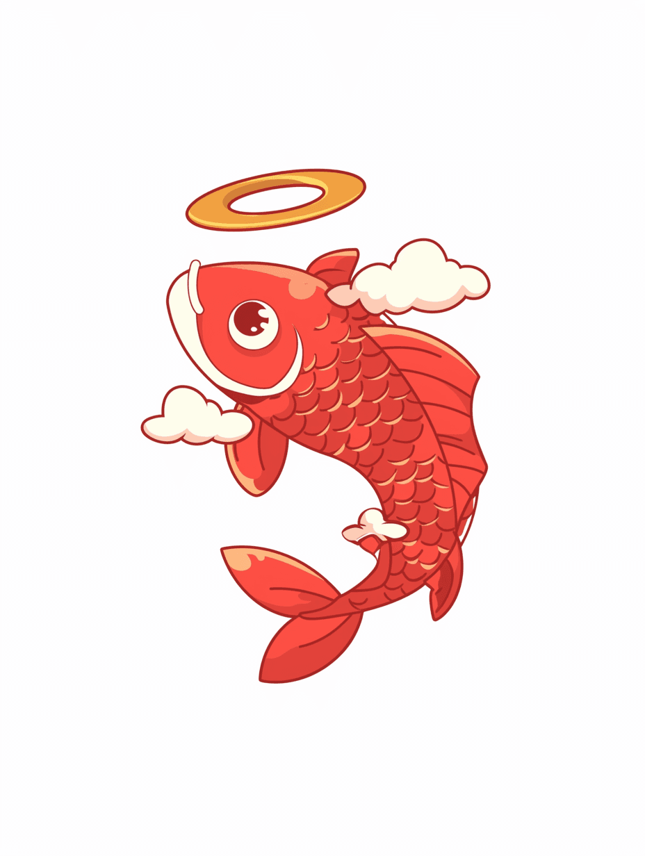 Fish Burst original repeating artwork