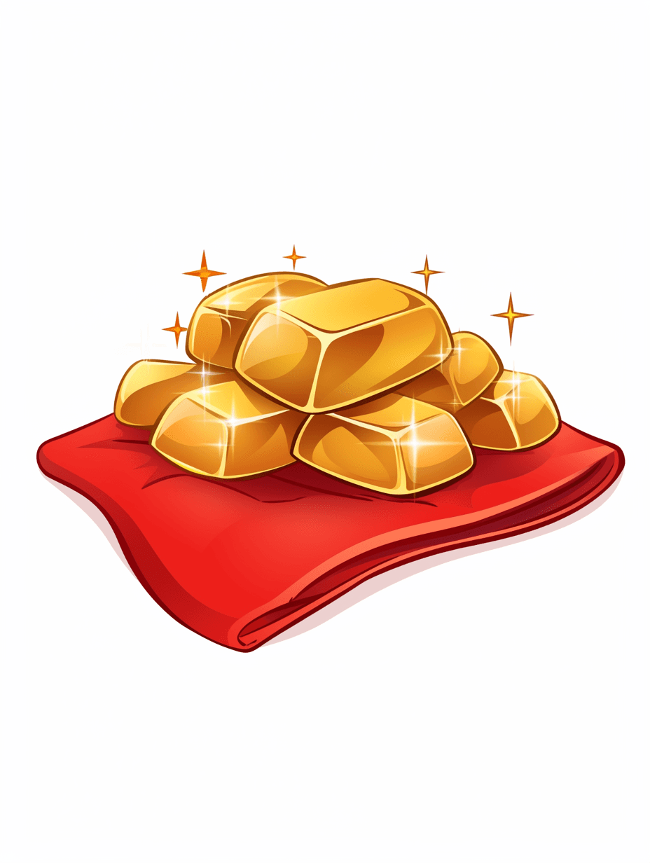 Gold Ingot Pals original repeating artwork