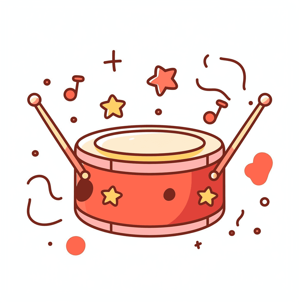 Drum Pals original repeating artwork