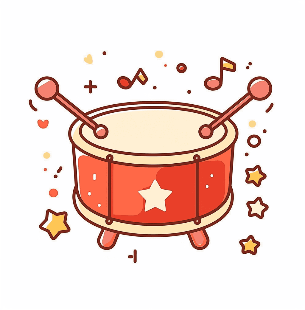 Drum Gang original repeating artwork