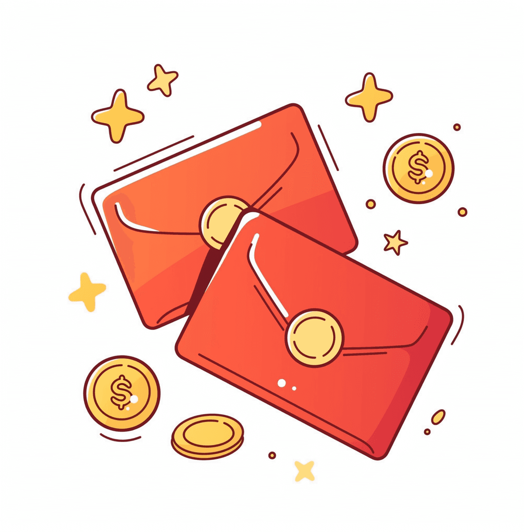 Red Envelope Squad original repeating artwork