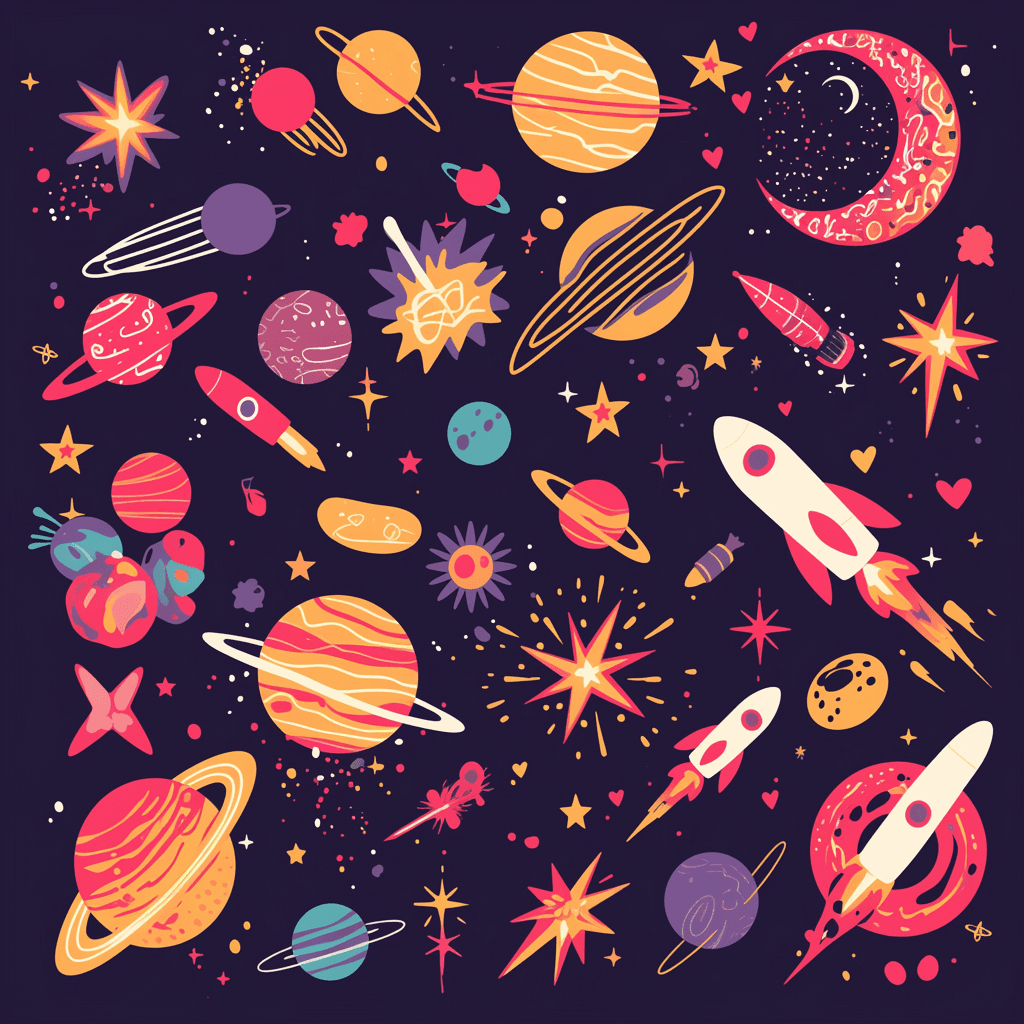 Rocket Tune original repeating artwork
