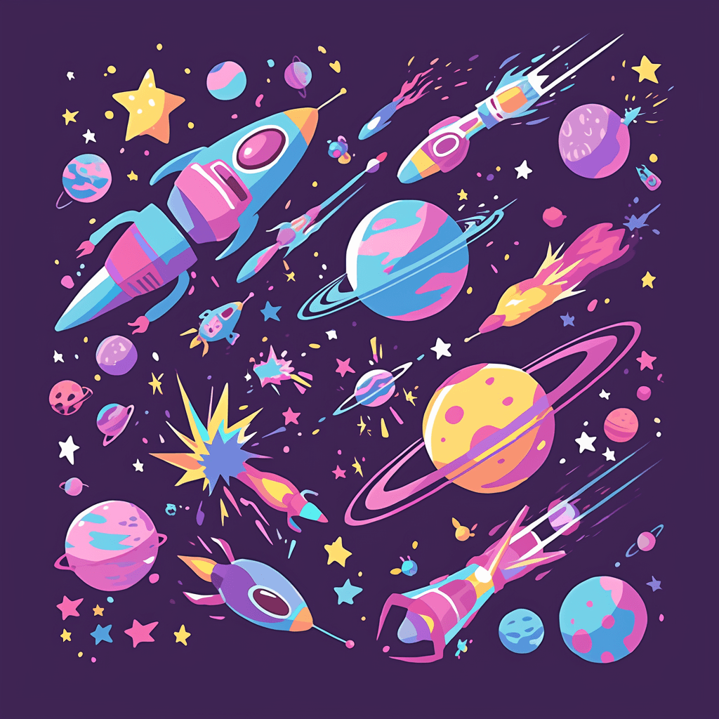 Planet Spark original repeating artwork