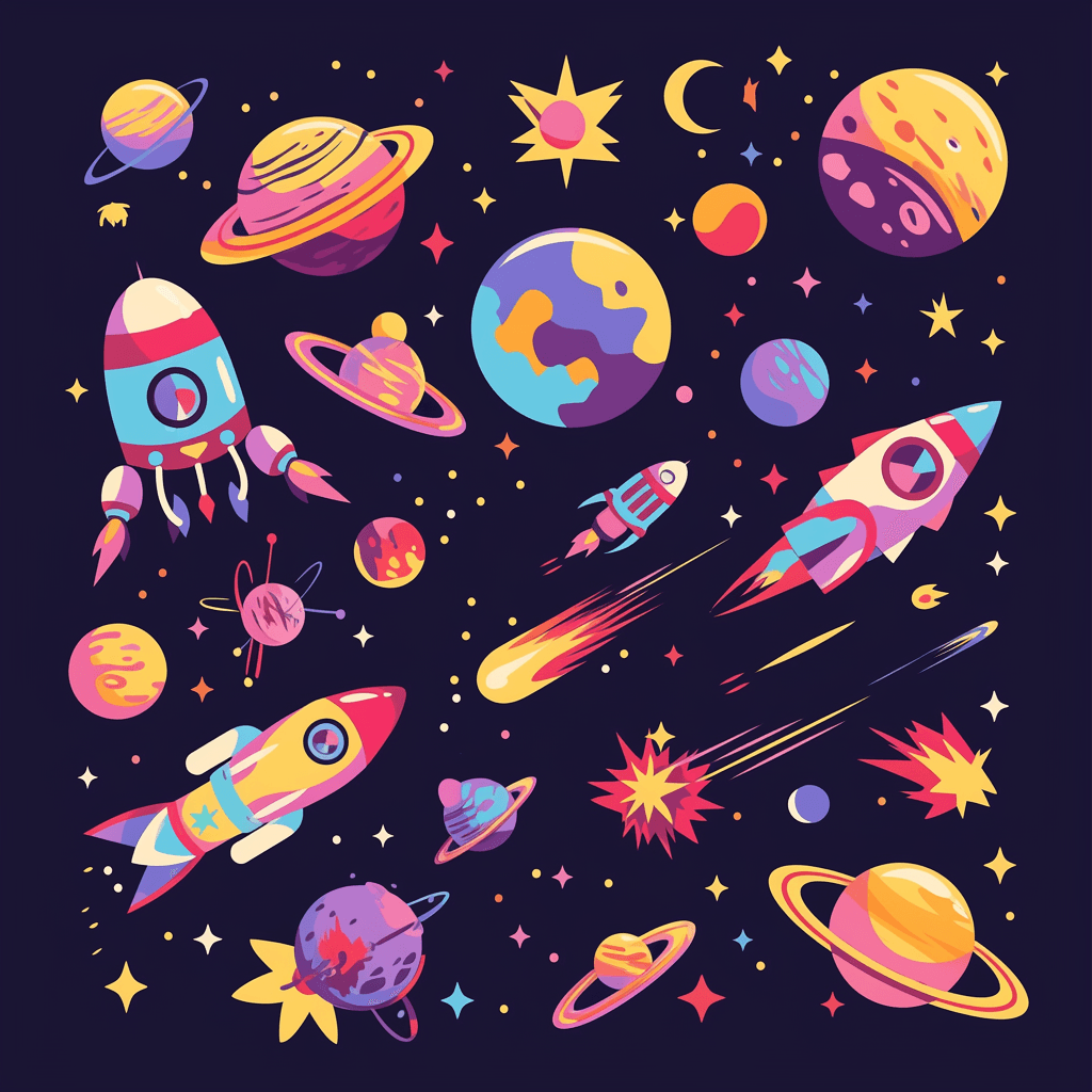 Planet Shine original repeating artwork