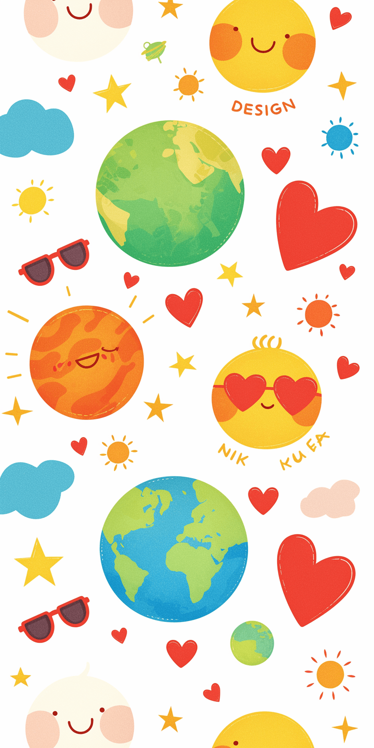 Planet Burst original repeating artwork