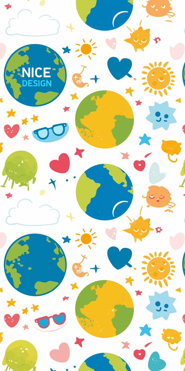 Planet Blast original repeating artwork