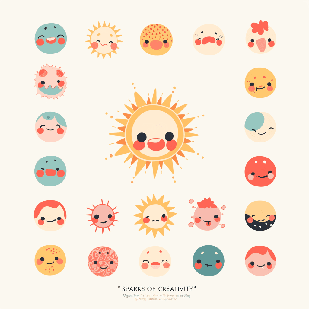 Sun Zoom original repeating artwork