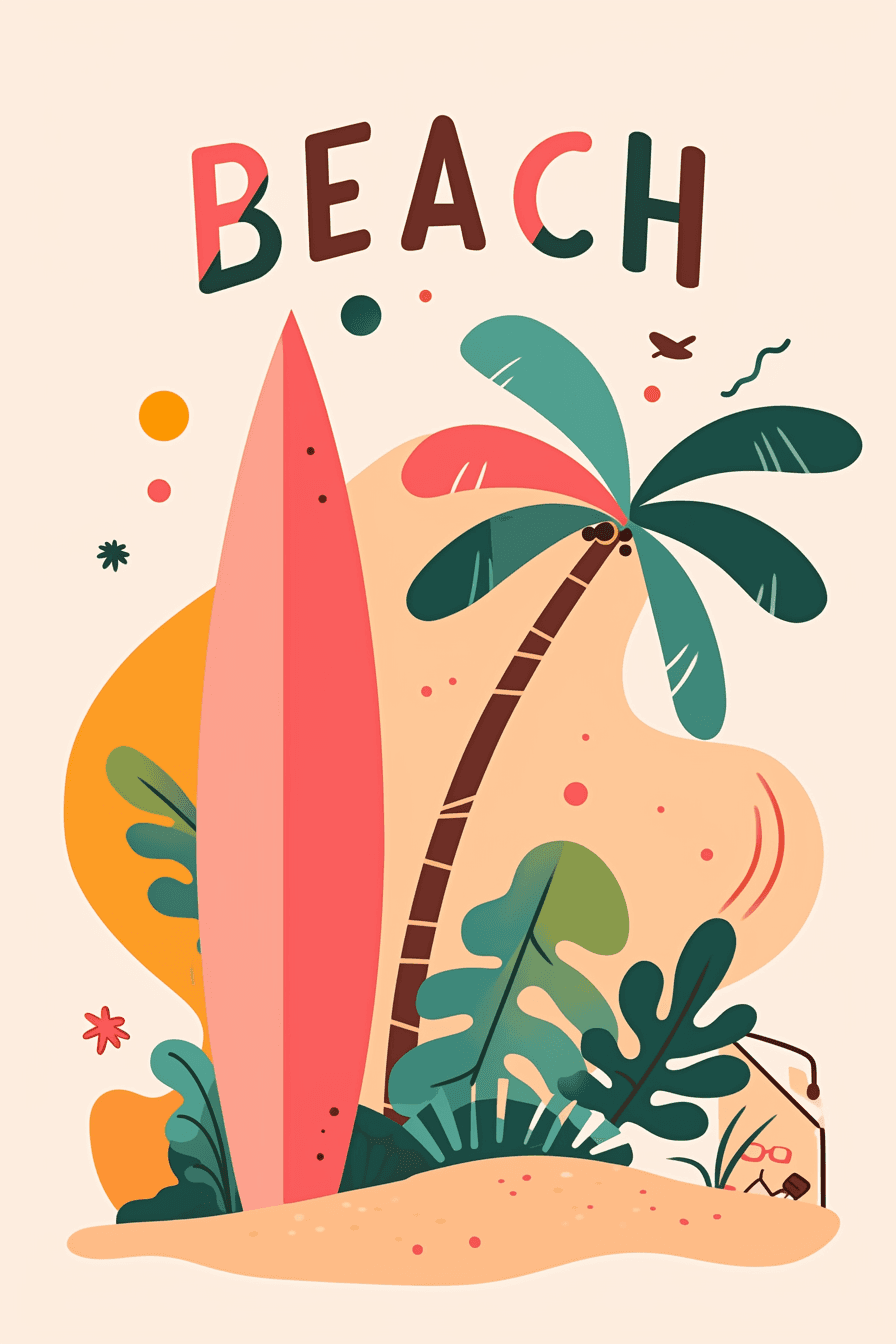 Palm Tree Club original repeating artwork