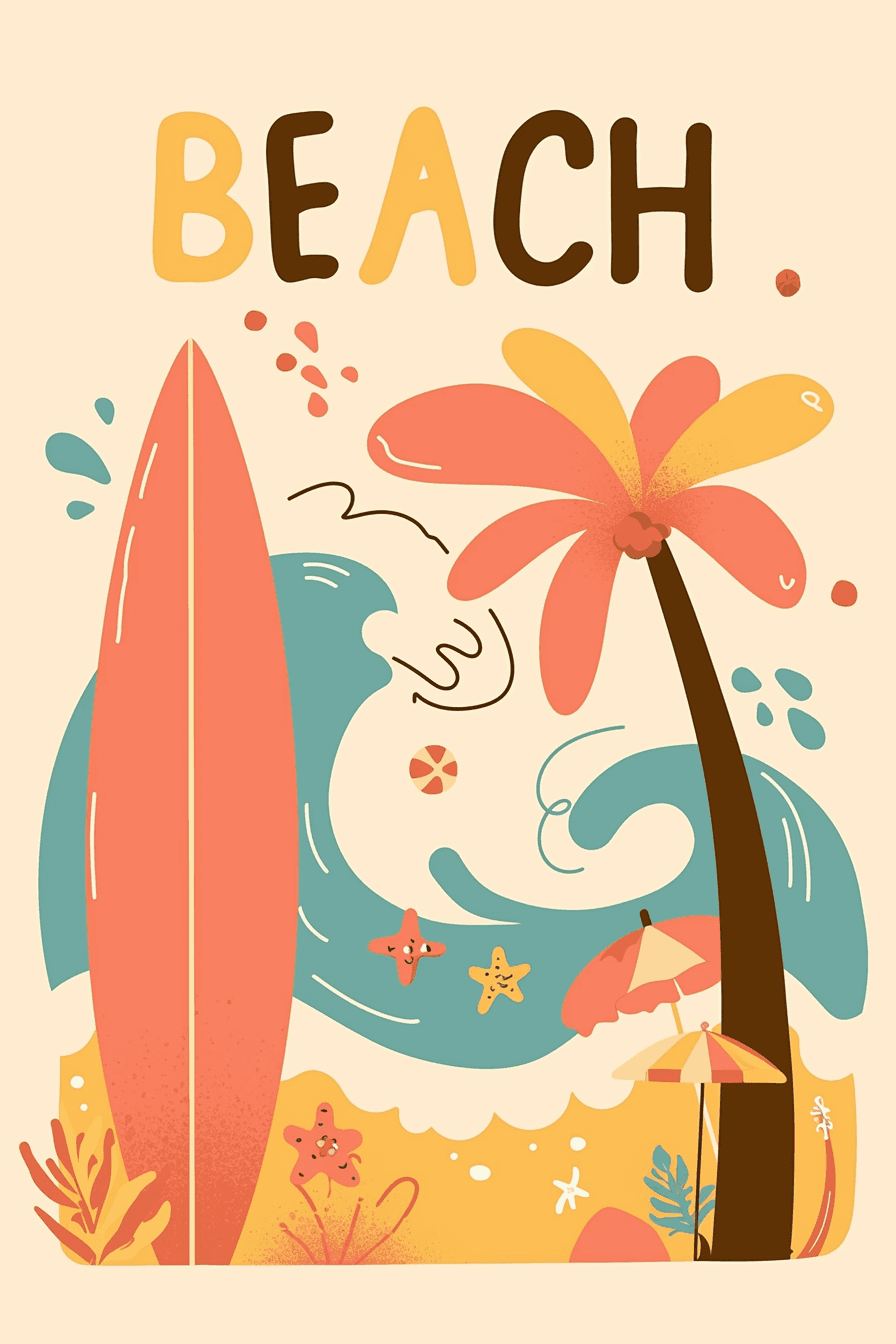 Palm Tree original repeating artwork