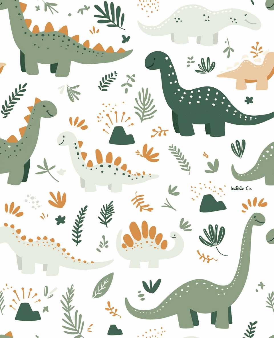 Dinosaur Fair original repeating artwork