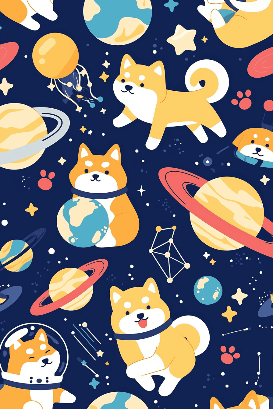 Planet Bounce original repeating artwork
