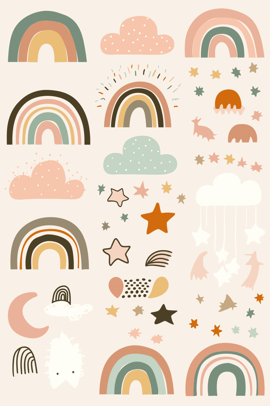 Rainbow Hue original repeating artwork