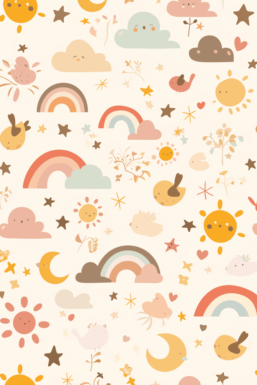 Rainbow Gleam original repeating artwork
