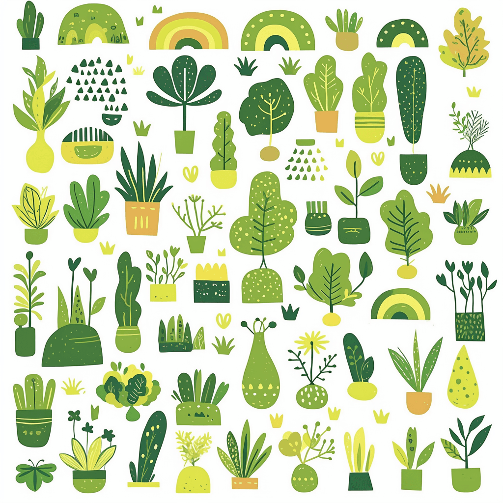 Plants Session original repeating artwork