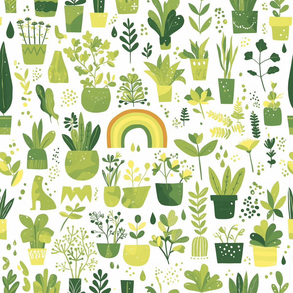 Plants Fair original repeating artwork