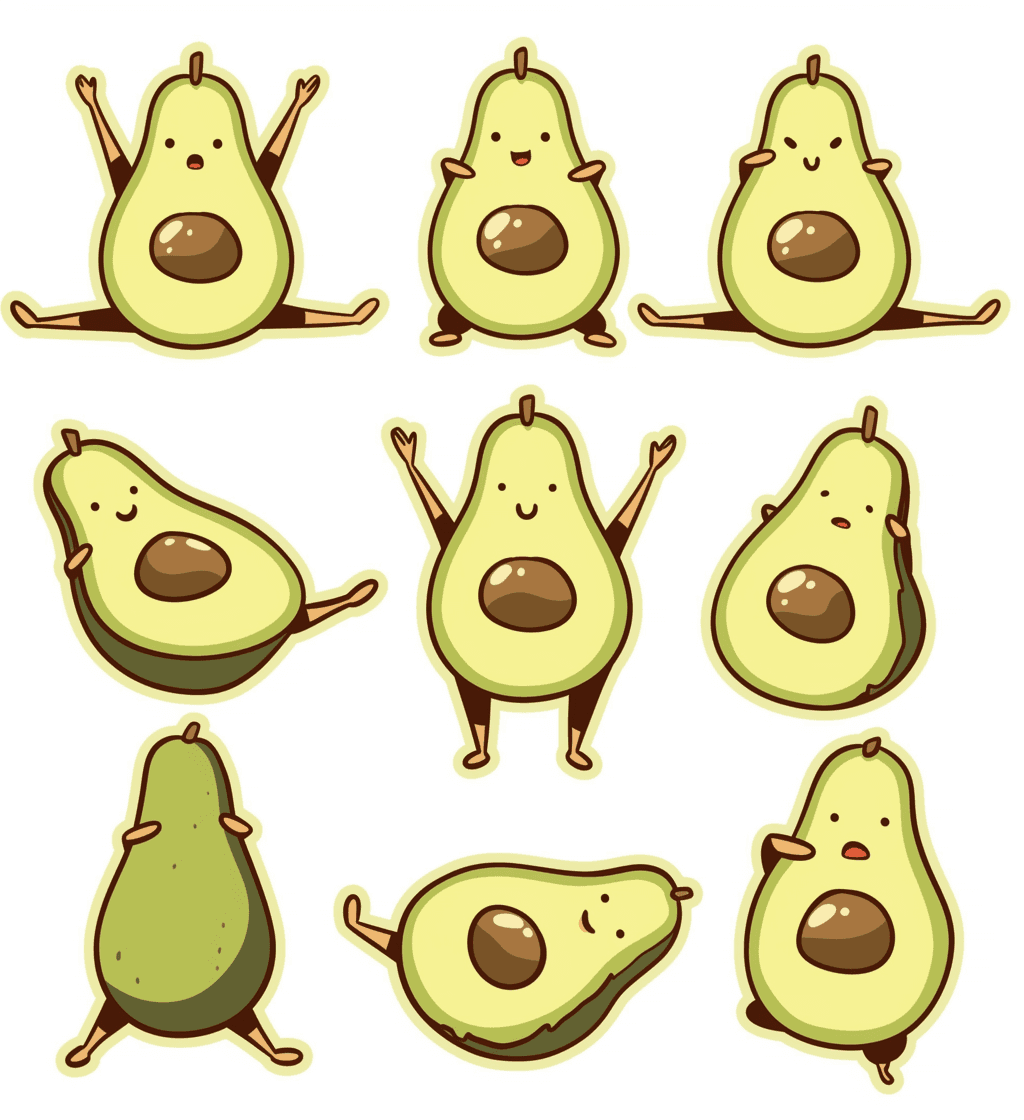 Avocado Tune original repeating artwork