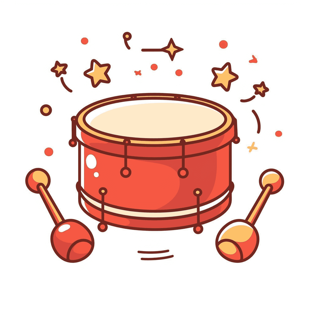 Drum Squad original repeating artwork