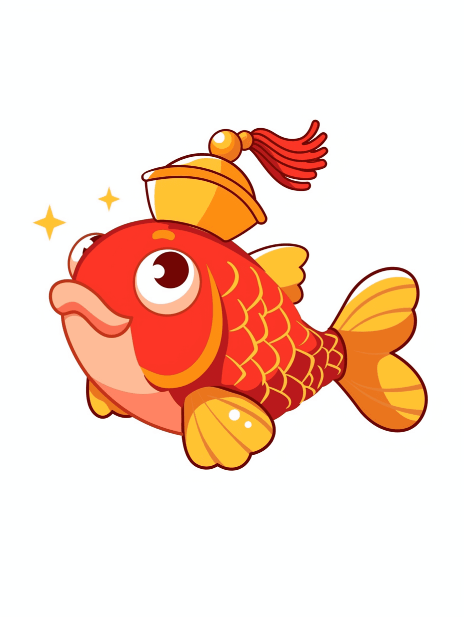 Fish Rooftop original repeating artwork