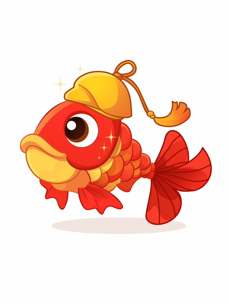 Fish Amber original repeating artwork