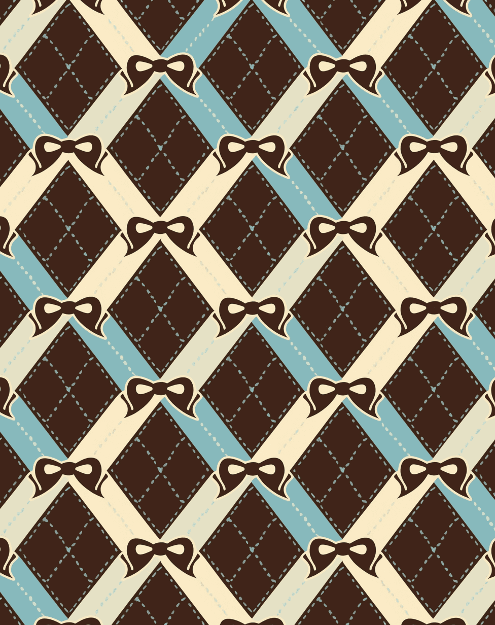 Bow Picnic original repeating artwork