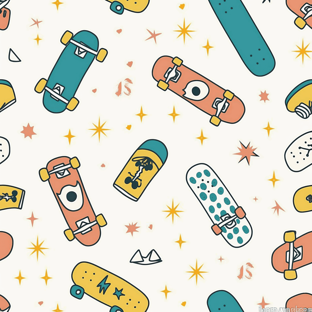 Skateboard Drift original repeating artwork