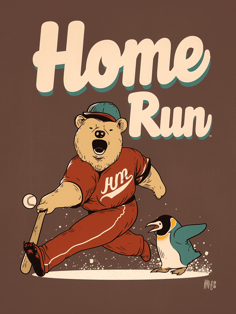 Baseball Corner original repeating artwork