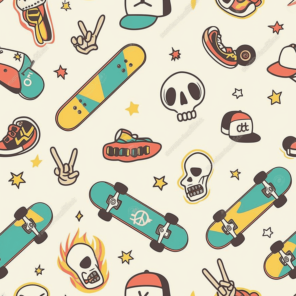 Skateboard Tone original repeating artwork