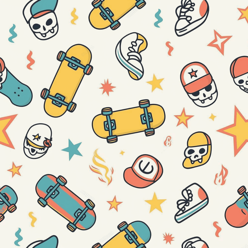 Skateboard Tint original repeating artwork