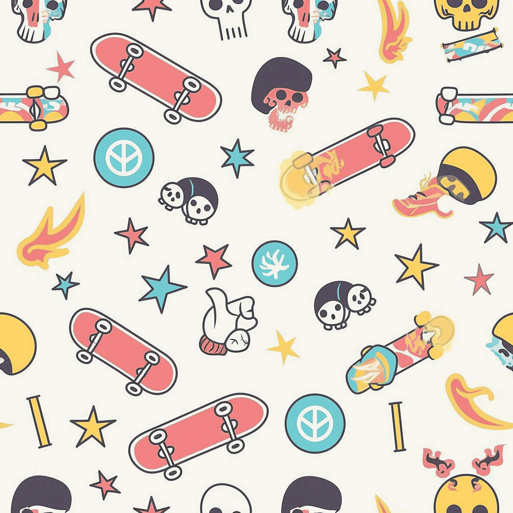 Skateboard Mono original repeating artwork