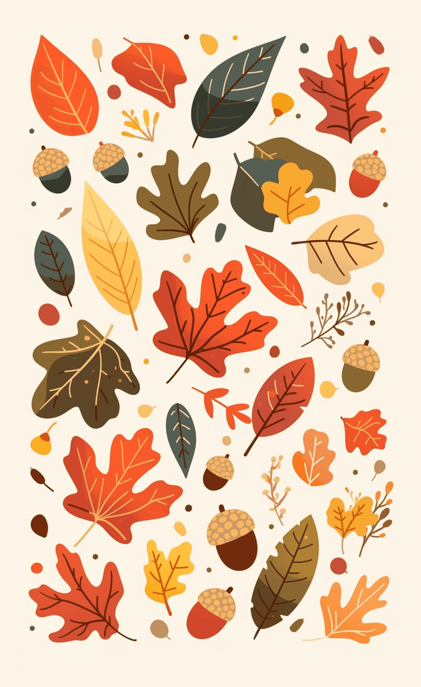Leaves Rush original repeating artwork