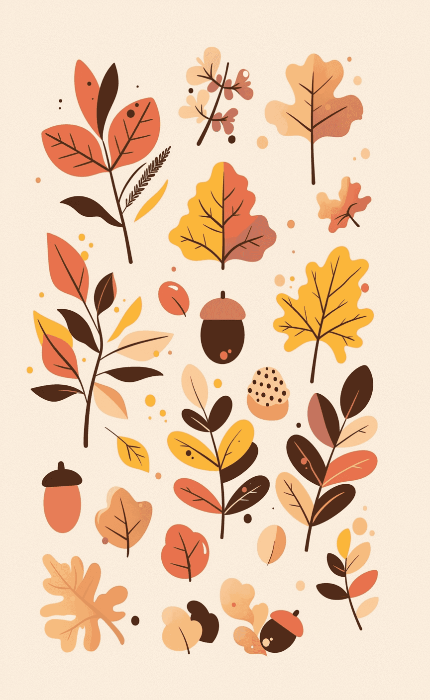 Leaves Pastel original repeating artwork