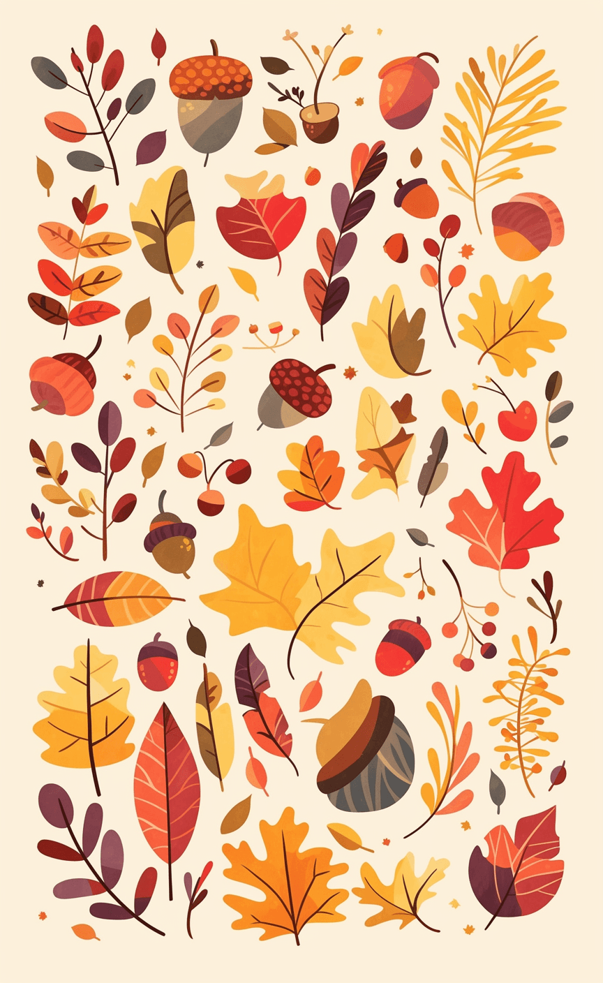 Leaves Pop original repeating artwork