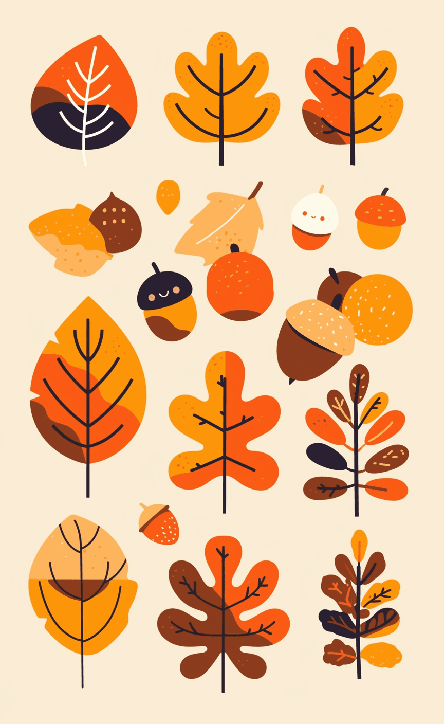 Leaves Loop original repeating artwork
