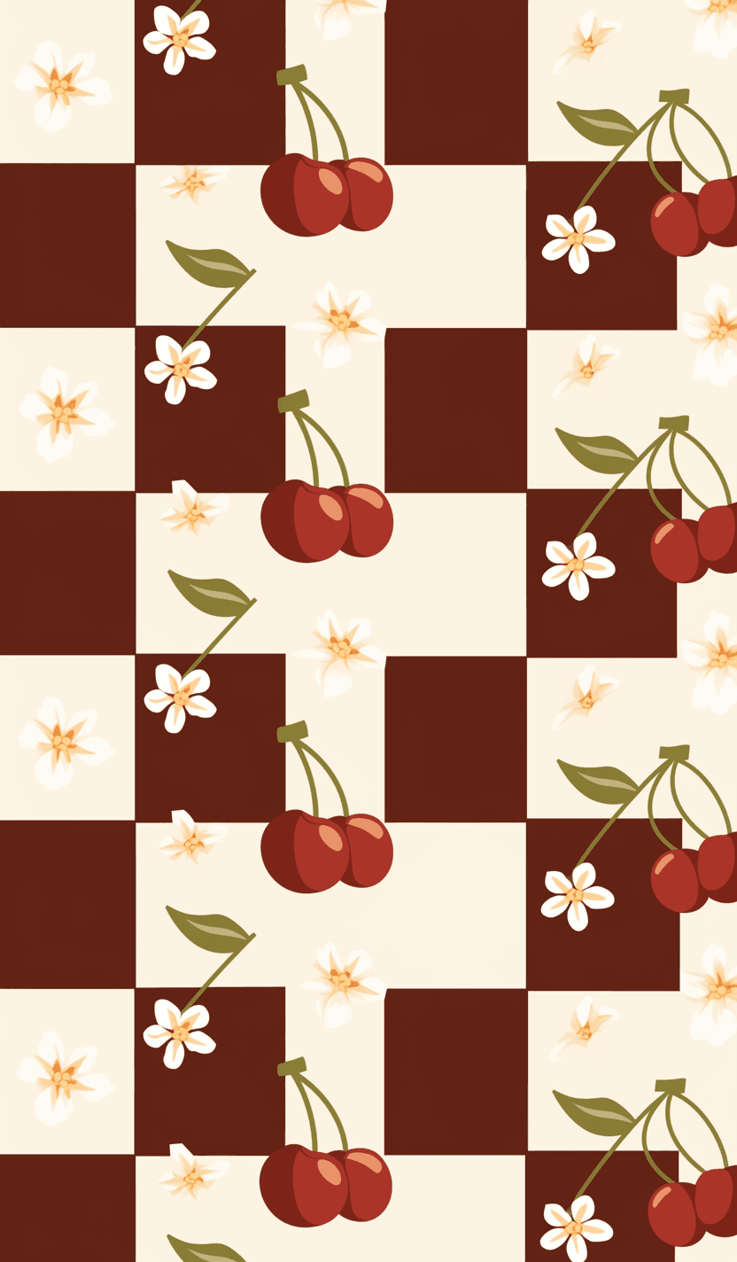 Cherry Amber original repeating artwork
