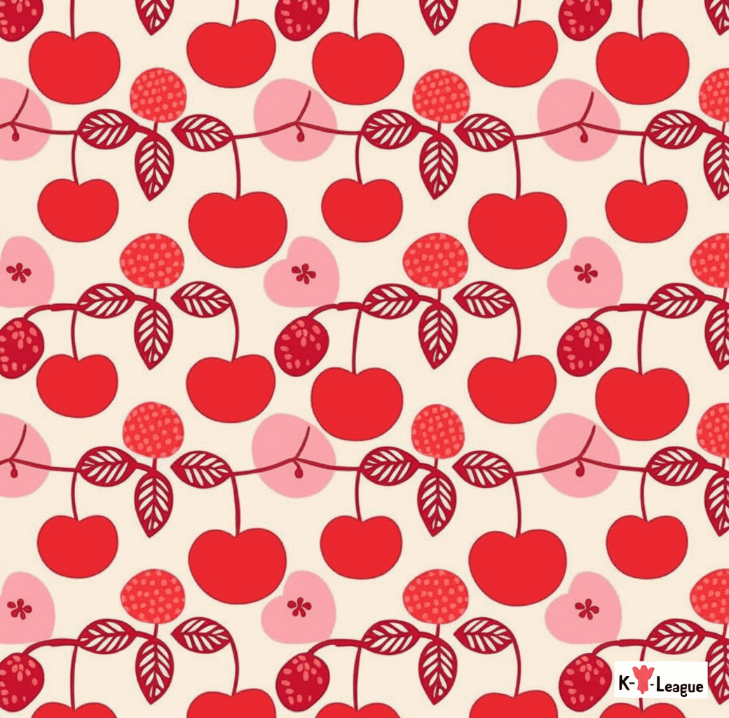 Cherry Road original repeating artwork