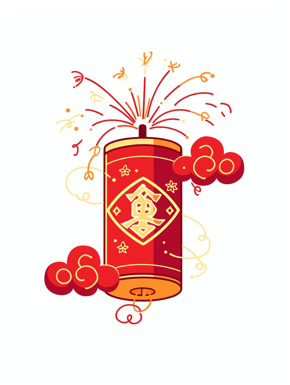 Lunar New Year Pals original repeating artwork