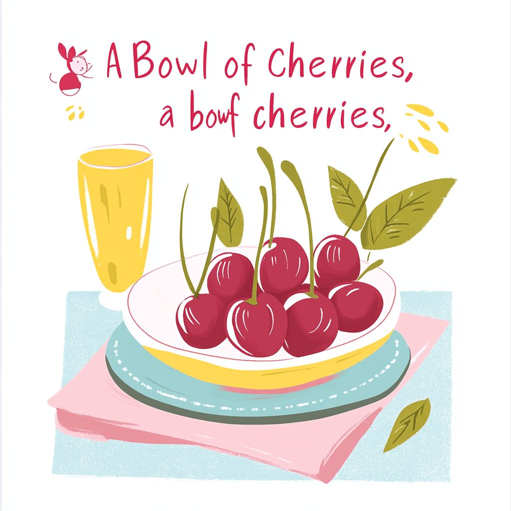 Cherry Path original repeating artwork