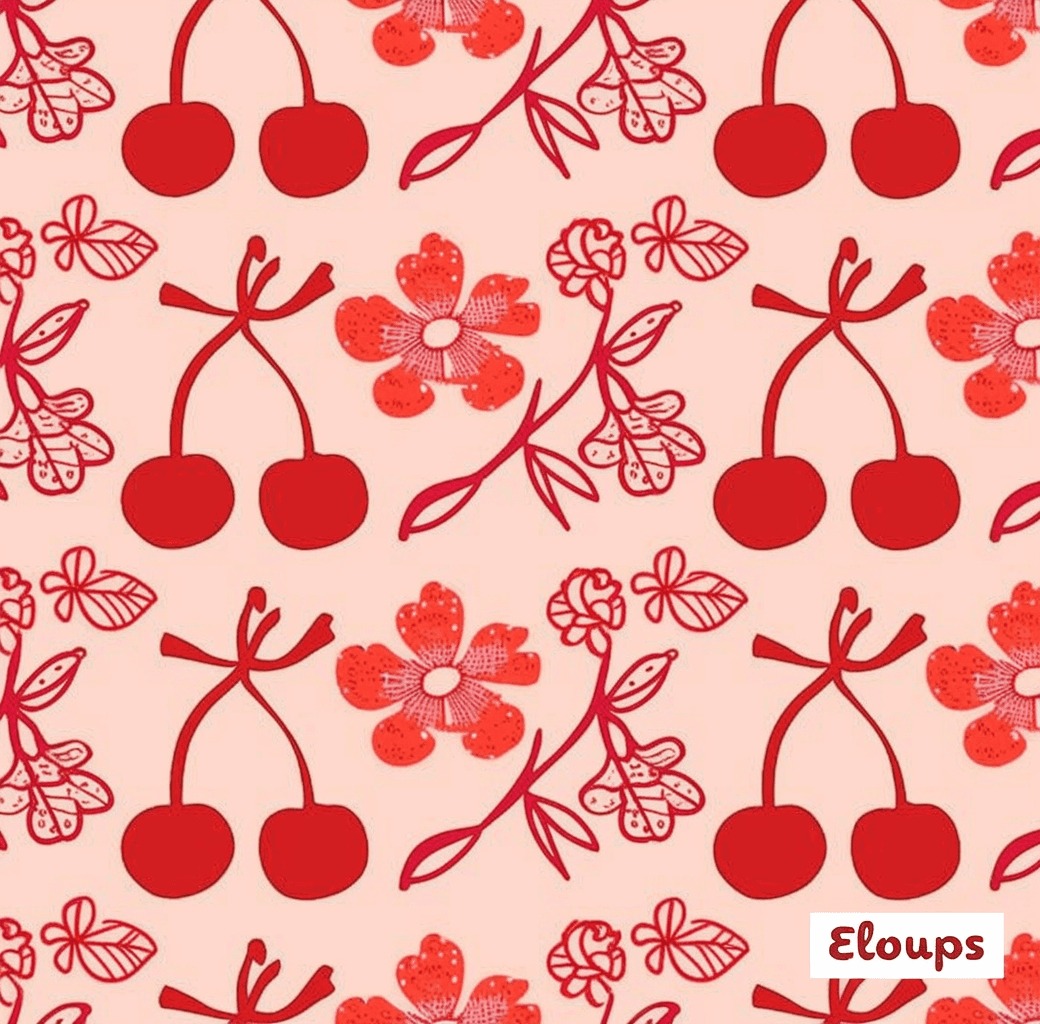 Cherry Silver original repeating artwork