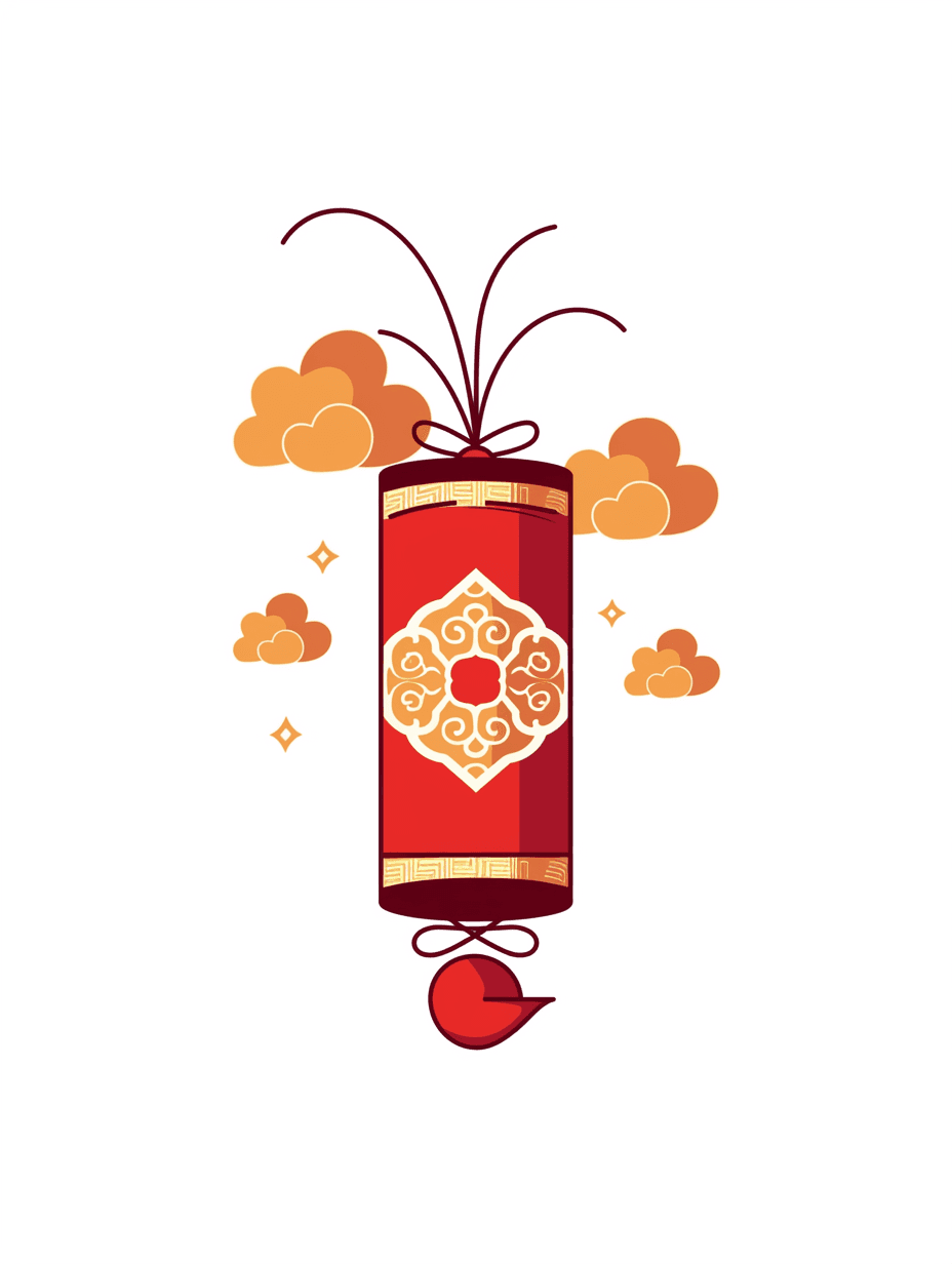 Lunar New Year Parade original repeating artwork