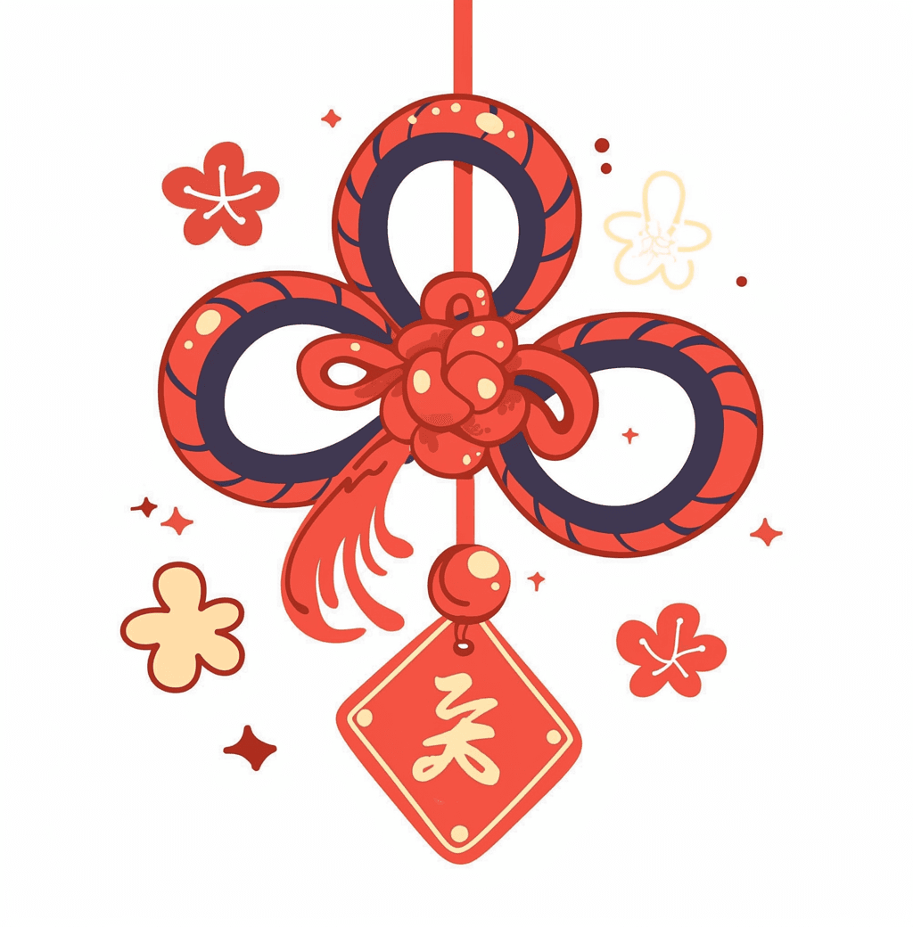 Lunar New Year Chinese Knot Club original repeating artwork