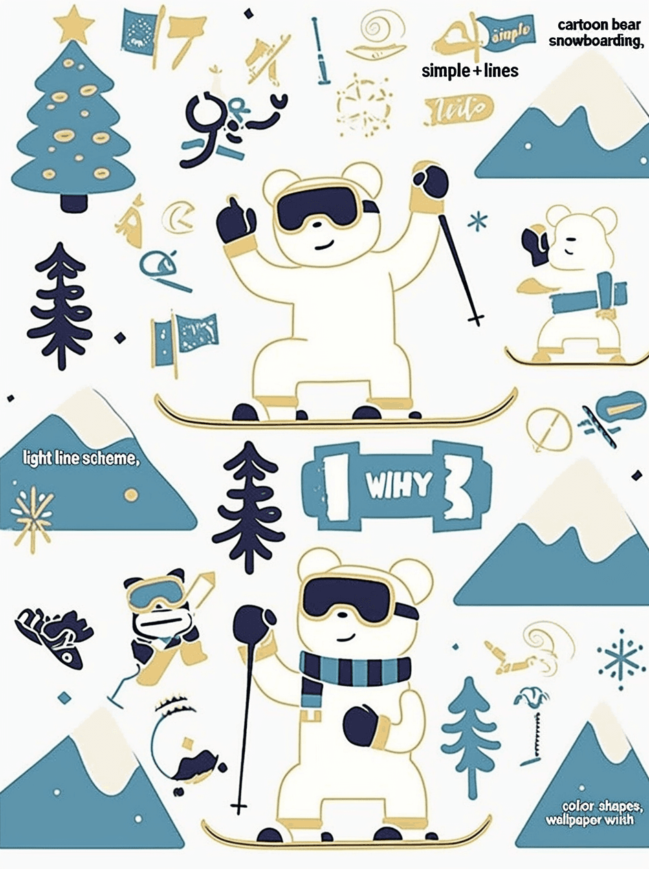 Ski Crew original repeating artwork
