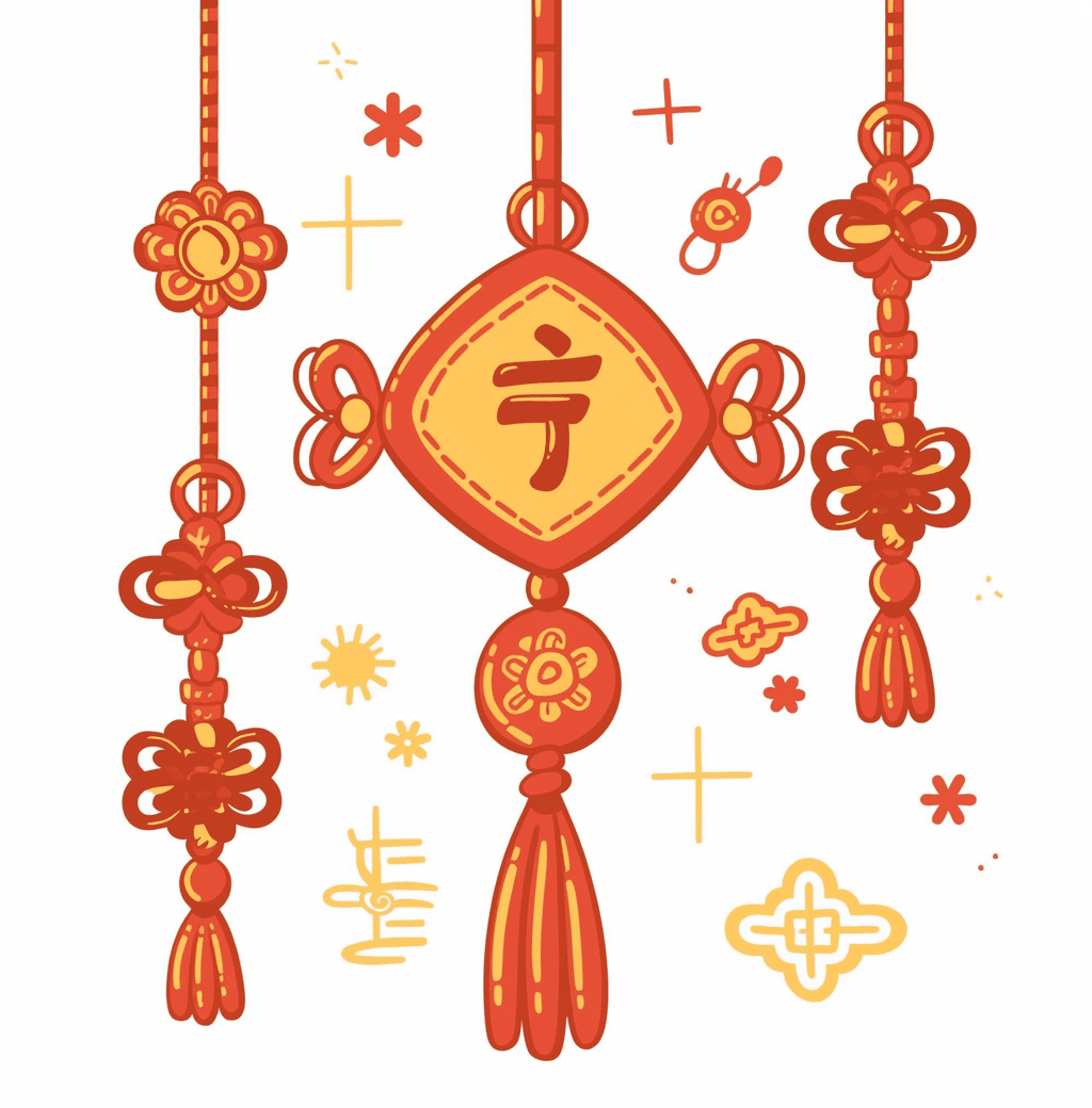 Lunar New Year Chinese Knot Crew original repeating artwork