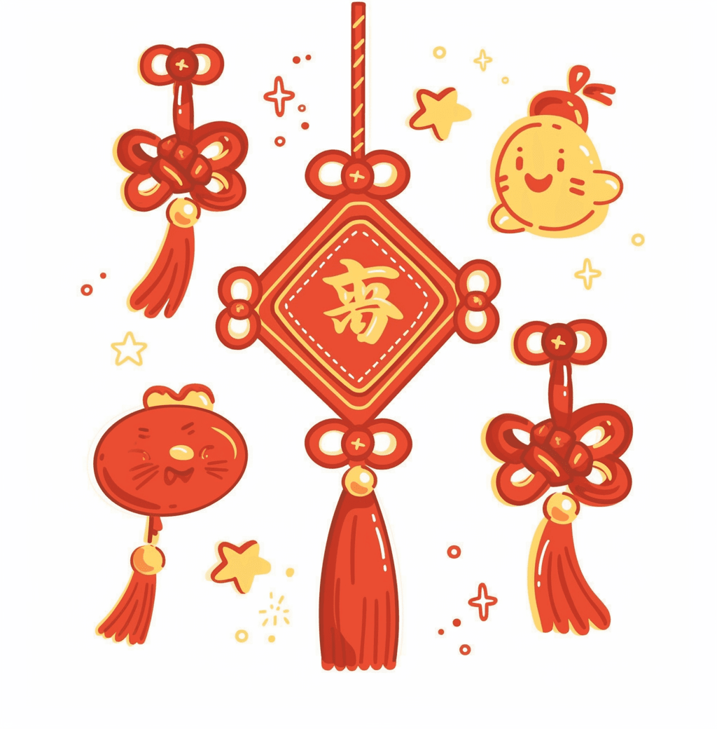 Holiday Chinese Knot 002 original repeating artwork
