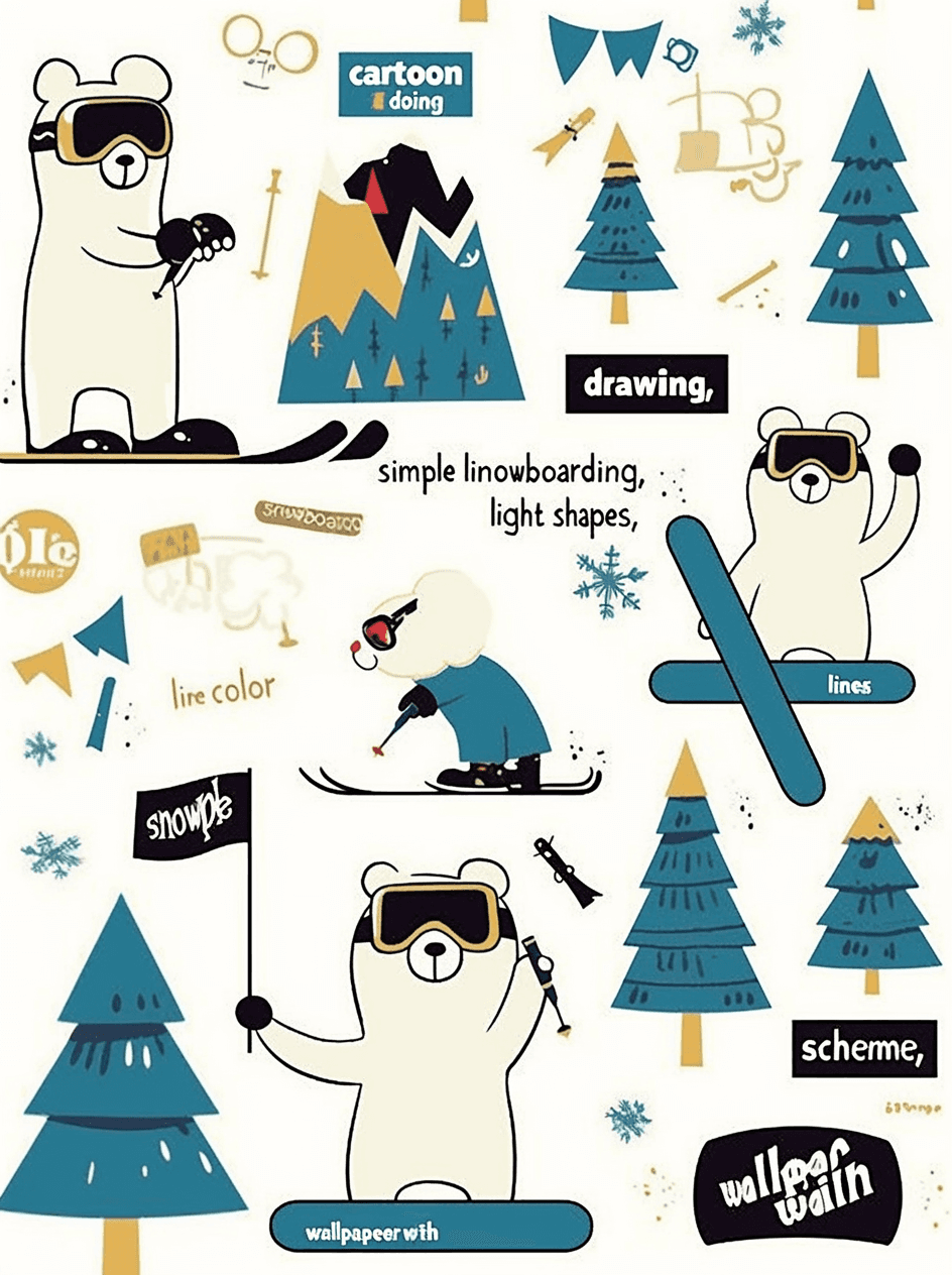 Ski original repeating artwork