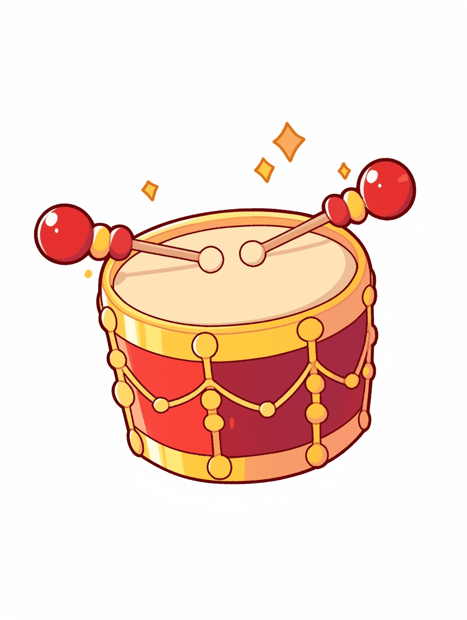 Lunar New Year Drum Crew original repeating artwork