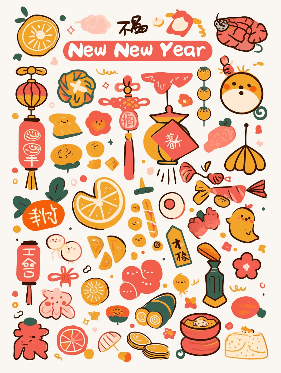 Lunar New Year Design Session original repeating artwork
